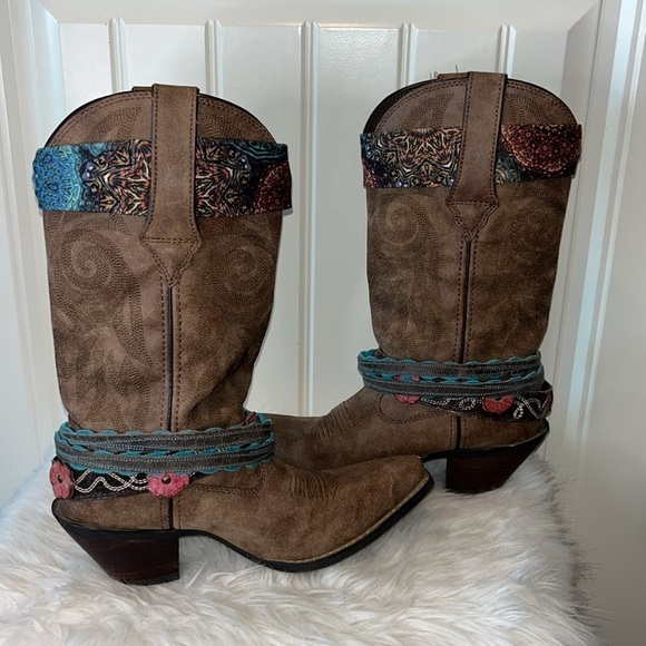Durango Shoes - Durango Crush Accessorized cowgirl Boot boho western festival concert -size 7
